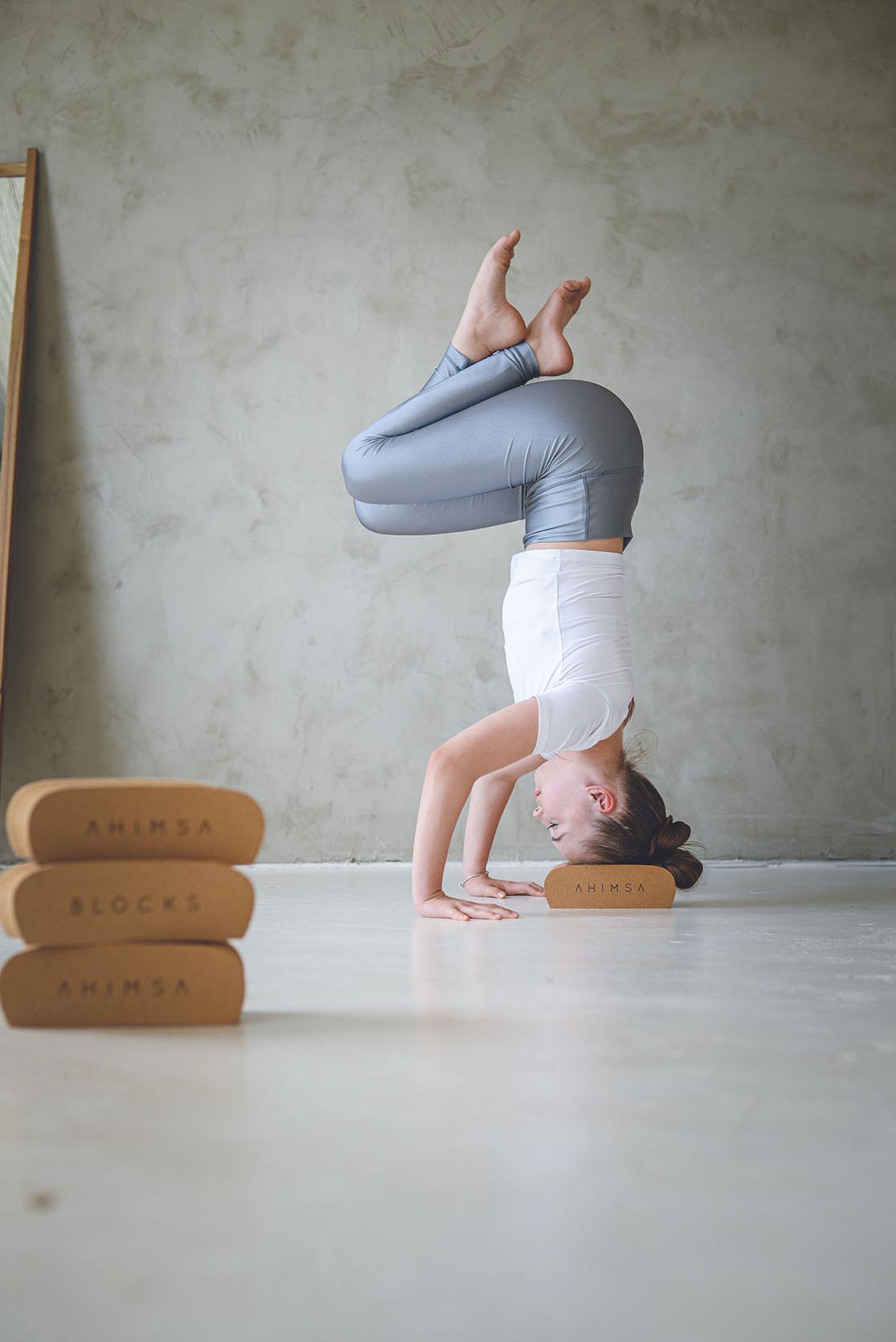 The Ahimsa Block, Ergonomic yoga block. 2 piece set.